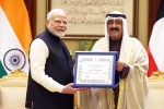 Narendra Modi, Narendra Modi trip, narendra modi gets kuwait s highest honour, George h w bush