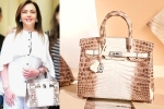 Nita Ambani's Crocodile Skin Handbag, nita ambani's bag cost, nita ambani s crocodile skin handbag worth rs 2 6 cr studded with 240 diamonds goes viral, Handbags