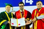 Ram Charan Doctorate new breaking, Ram Charan Doctorate event, ram charan felicitated with doctorate in chennai, Bollywood