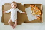 baby milestone photo ideas, Dani Leigh Giannandrea, mom documents her baby s monthly growth with pizza check out creative baby monthly milestone pictures, Rambo