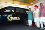 flex fuel Hycross, hydrogen electric vehicle, world s first flex fuel ethanol powered car launched in india, Mu variant